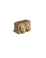 PAULUHN 2584B-125 MARINE BRASS DOUBLE RECEPTACLE 