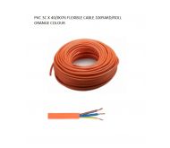 3C X 40/0076 ORANGE PVC FLEXIBLE CABLE (100 YARDS/ROLL)