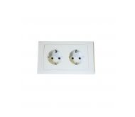 MK S4152WHI 16A 2-GANG SCHUKO SOCKET